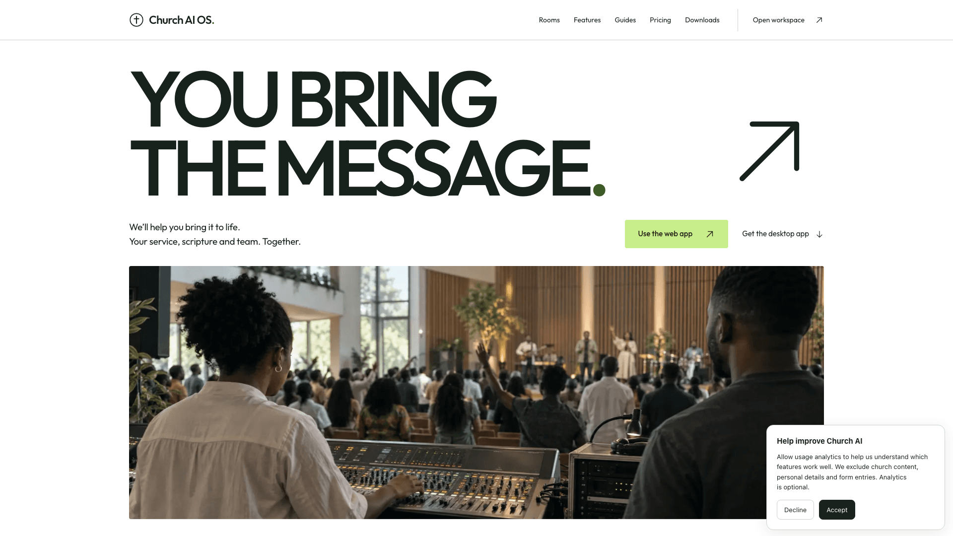 ChurchAI interface